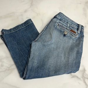 7FAM Seven for all Mankind Capri Trouser Stretch Faded Jeans 27